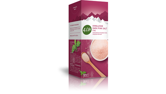 Соль 4life Гималайская розовая мелкая, 500г