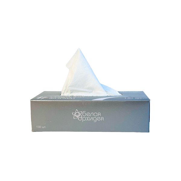 Салфетки бумажные Белая Орхидея Семейный формат, 130 шт