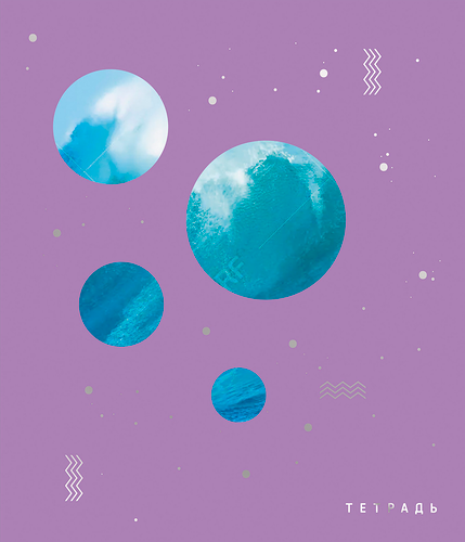 Тетрадь LISTOFF А5, 48 листов, в клетку, на скрепке, тиснение фольгой, дизайн в ассортименте