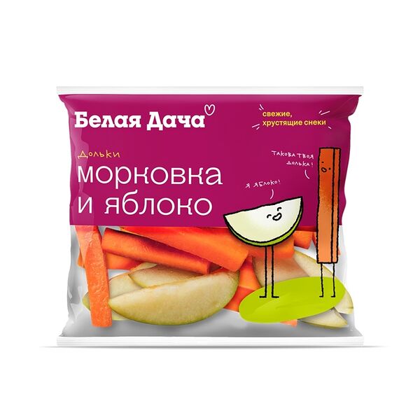 Морковные палочки Белая Дача и яблочные дольки 80 г
