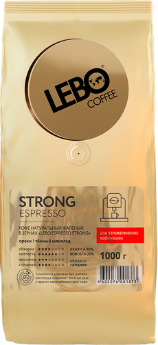 

Кофе зерновой LEBO Espresso craft strong, 1кг