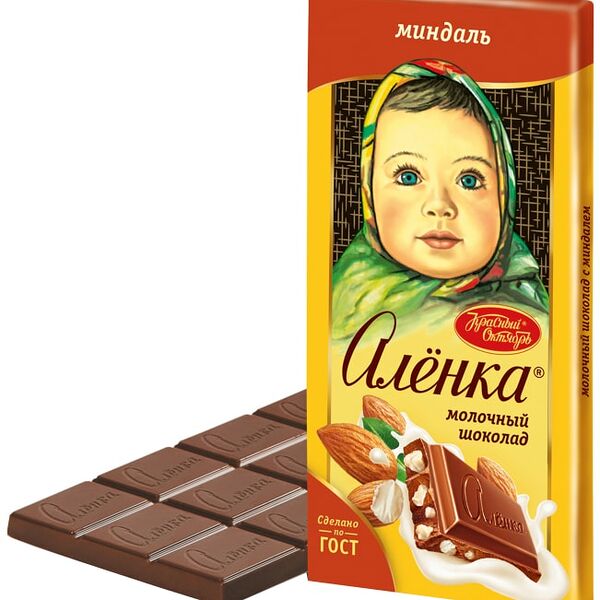 Шоколад Аленка молочный миндаль 90г