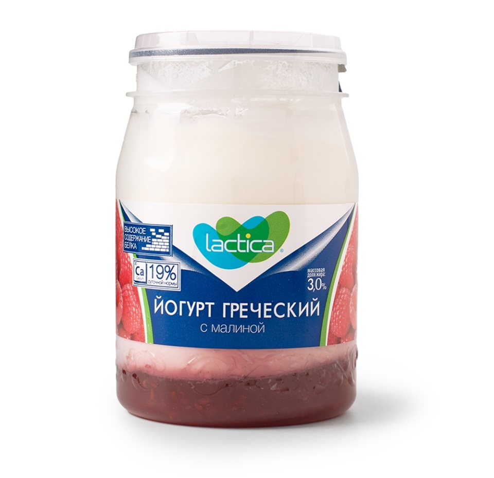 

Йогурт греческий Lactica малина, 3%