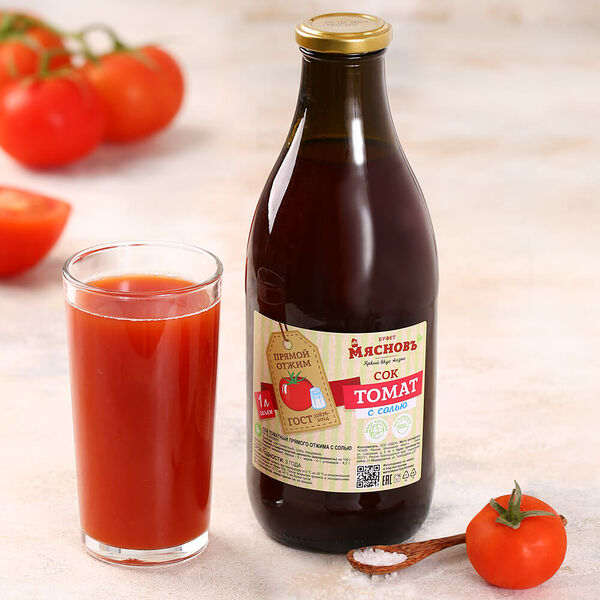 Сок томатный прямого отжима с солью МясновЪ Буфет от КуулКлевер