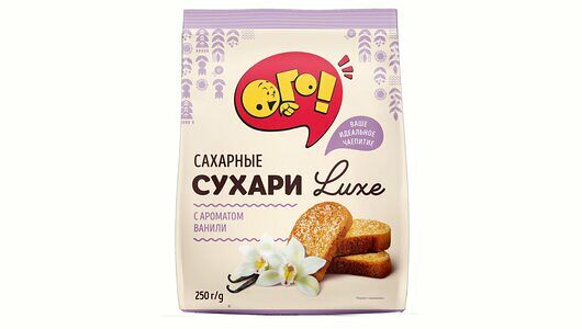 Сухарики сахарные Ого с ароматом ванили Luxe