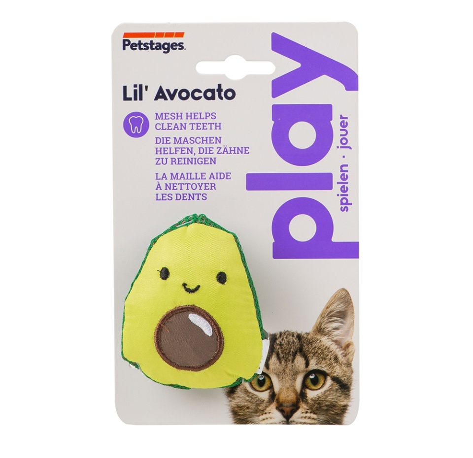 

Игрушка для кошек Petstages Dental Авокадо с кошачьей мятой, 8 см