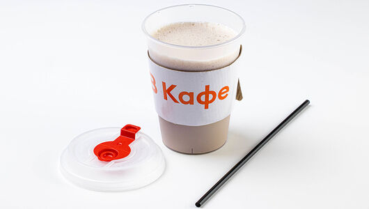 Кофе раф лавандовый веган на растительном напитке, кафе