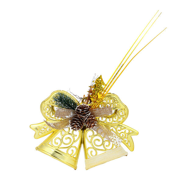 Сноу бум украшение декоративное, в виде колокольчиков, пластик, 18*19.5см