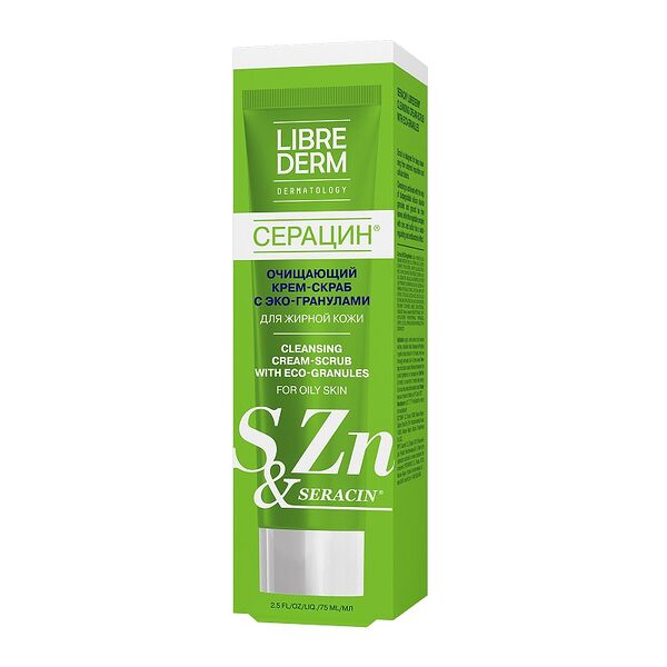 Крем-скраб Librederm Серацин очищающий с эко-гранулами 75 мл