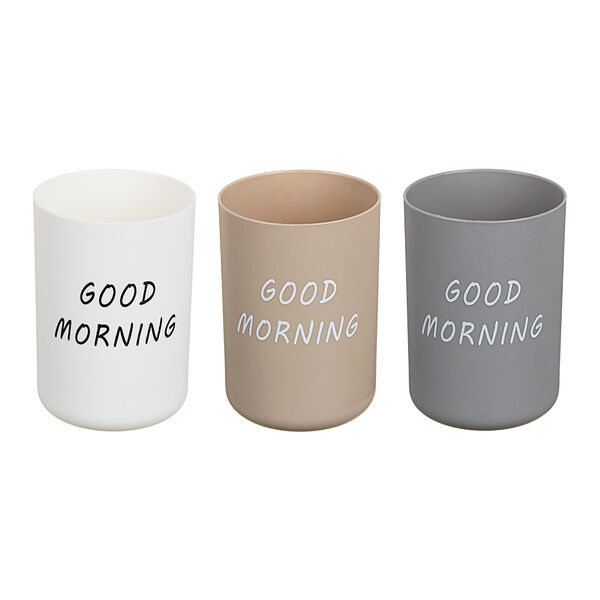 Vetta стакан для ванной комнаты, пластик, 10,5х7см, 3 цвета в ассортименте