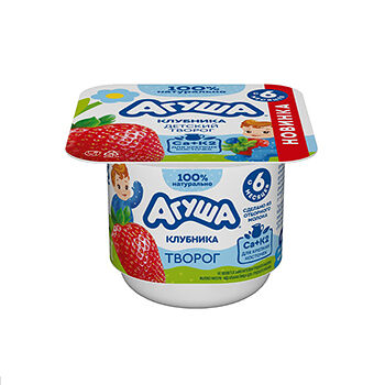 Творог Агуша фруктовый с клубникой с 6 месяцев 100 г