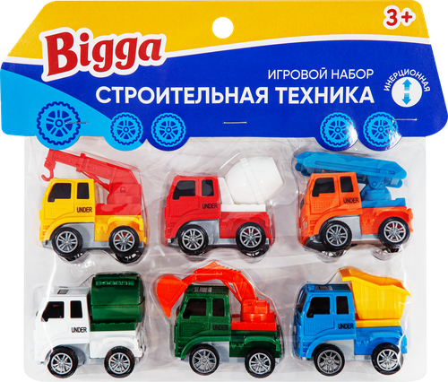 

Игровой набор BIGGA Строительная техника, инерционный, 6 предметов, Арт. LM88061