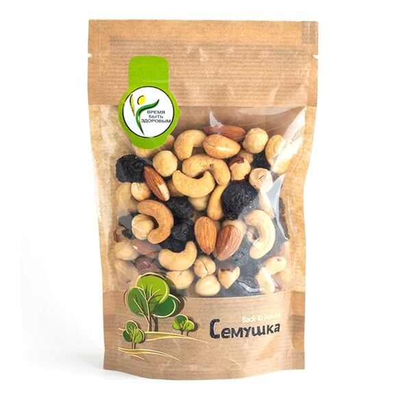 Смесь Семушка из жареных орехов и изюма 150 г