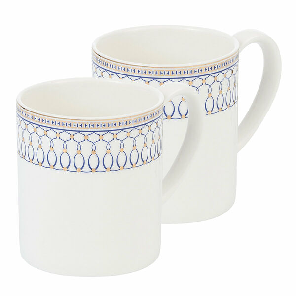 Набор кружек Gipfel Orpheus 51558 350 мл 2 предмета белый/синий/золотистый