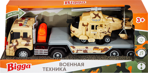 

Набор игровой BIGGA Военная техника, инерционный, со световыми и звуковыми эффектами, 2 предмета, Арт. 1910A206