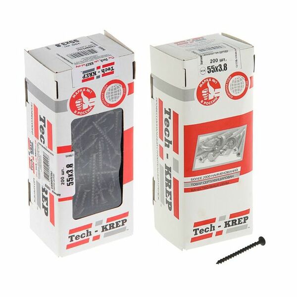 Саморез гипсокартон-дерево Tech Krep 3,8х55 мм 200 шт
