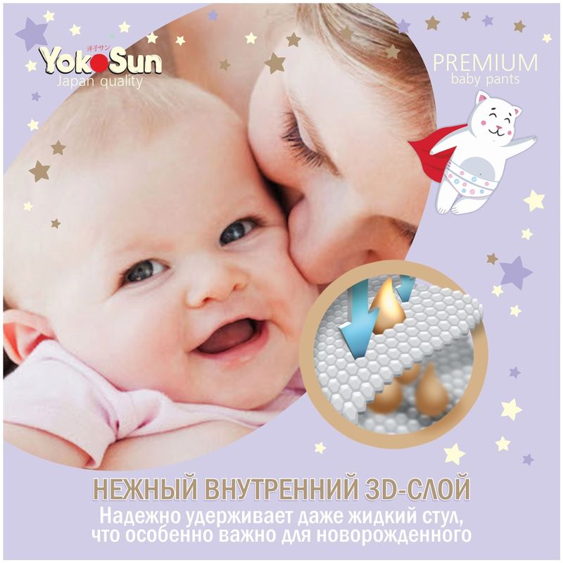 

Подгузники-трусики YokoSun Premium XL 12-20 кг 38 шт.