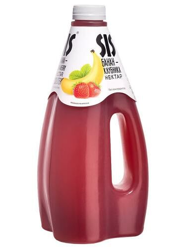 Нектар SIS Клубнично-банановый, 1.6 л