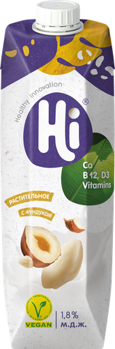 

Напиток соевый Hi с фундуком 1.8% 1 л
