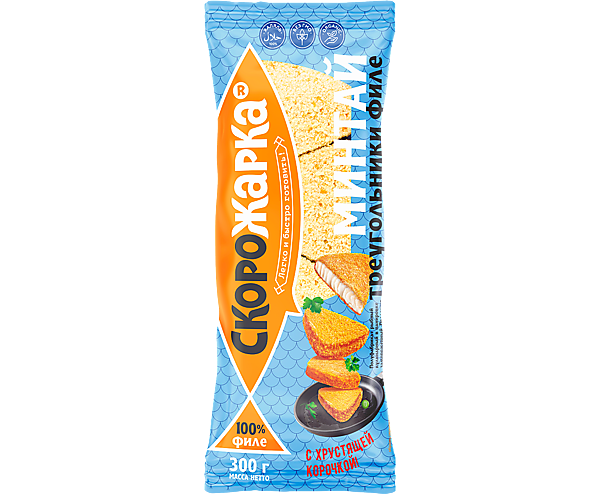 Треугольники из филе минтая Скорожарка 300 г