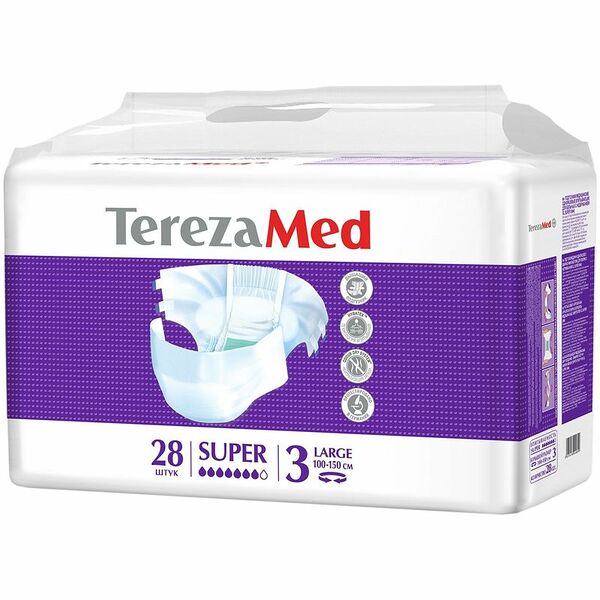  Подгузники для взрослых TerezaMed Super размер L 28 шт