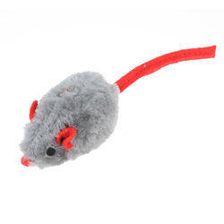 Игрушка для кошек Мышь пищащая 7 см