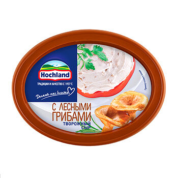 Сыр творожный Hochland с лесными грибами 60%, 140 г