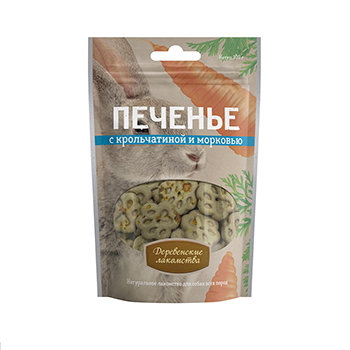 

Лакомство для собак Деревенские лакомства "Печенье с крольчатиной и морковью" 100 г