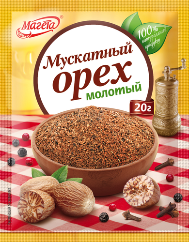 

Мускатный орех МАГЕТА молотый, 20г