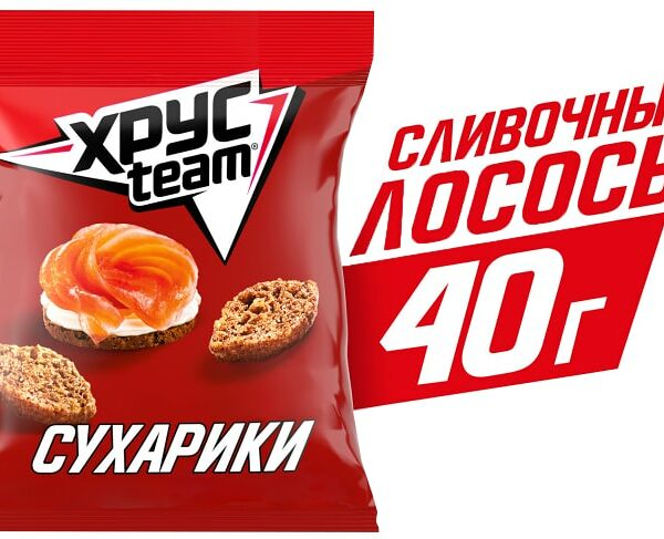 Сухарики Хрусteam Сливочный лосось 40г