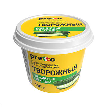 Сыр Pretto творожный с огурцом 65%
