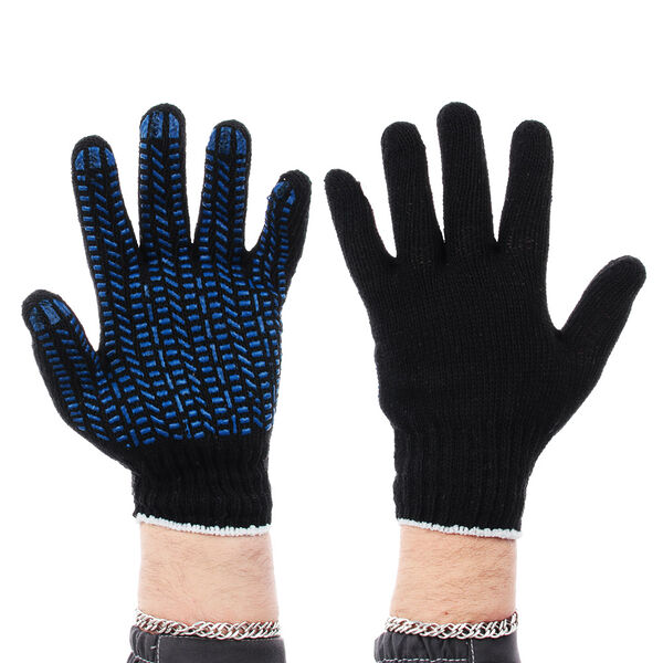 Перчатки вязаные люкс х/б с пвх напылением 