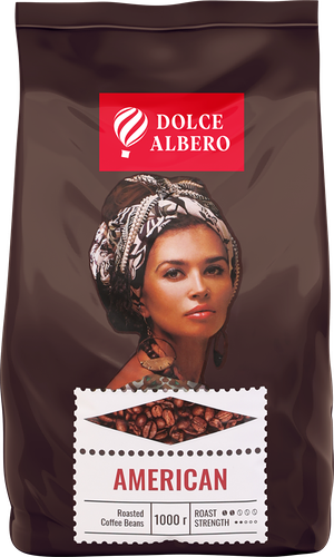 Кофе зерновой DOLCE ALBERO American 100% Arabica, 1кг