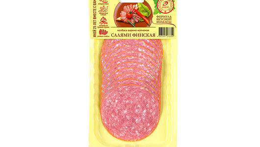 Колбаса Иней Финская варено-копченая нарезка