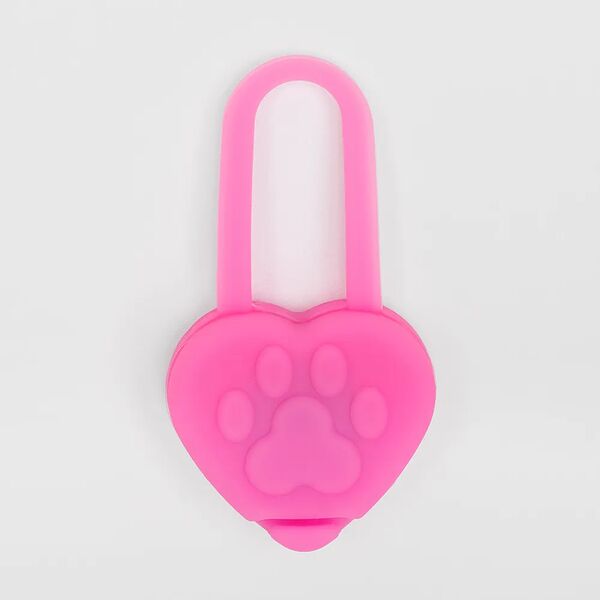 Маячок-сердечко светящийся на ошейник, 3х3х0,9 см