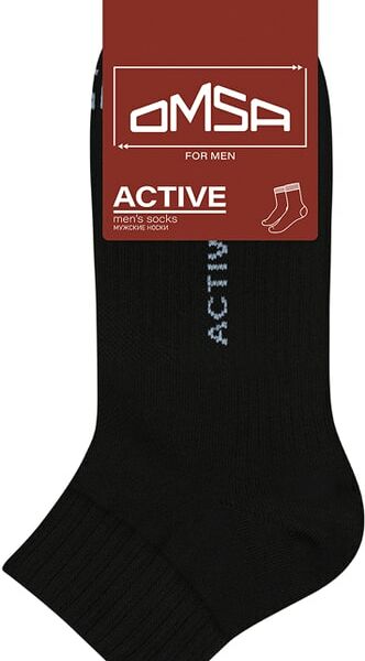 Носки мужские  Omsa Active 111 укороченные Nero Черный Размер 42-44