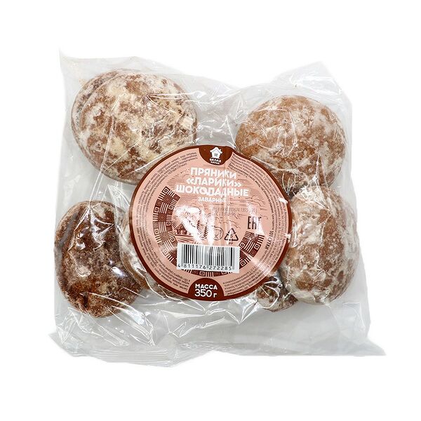 Пряники Ларики шоколадные вес 350 г Белая Хатка