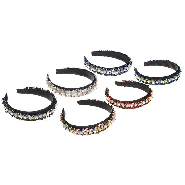 Beriotti ободок для волос с декором, 3 см, полиэстер, пластик, 6 цветов