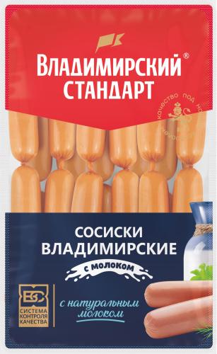

Сосиски Владимирский Стандарт Владимирские с молоком ц/о, вес