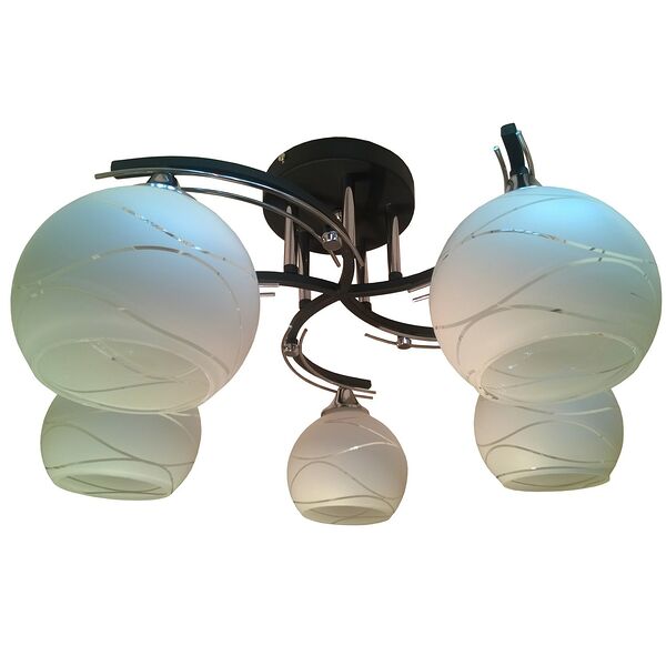 Люстра N01-15С79/5 Нити сфера хром, венге 5х60 Вт E27 220 В