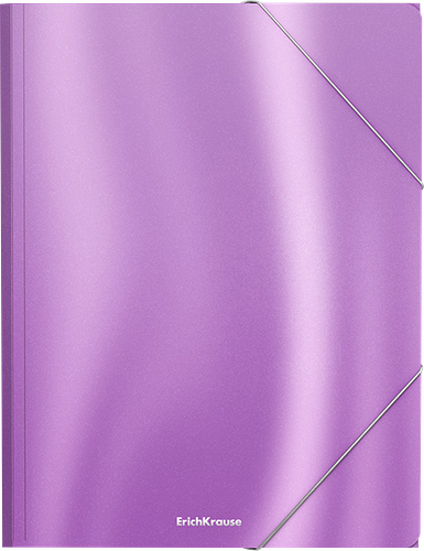 Папка Erich Krause Glossy Candy А4, на резинках, пластиковая, в ассортименте