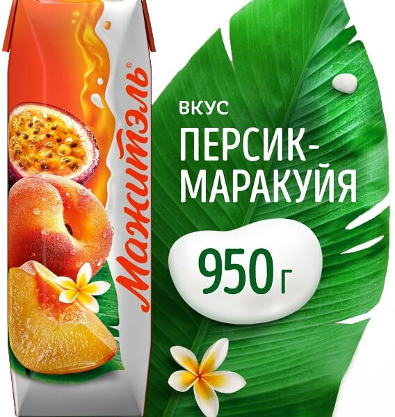 Коктейль сывороточный Мажитэль С витаминами персик-маракуйя 950г