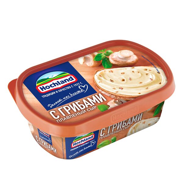 Сыр плавленый Hochland с грибами 55%, 200 г