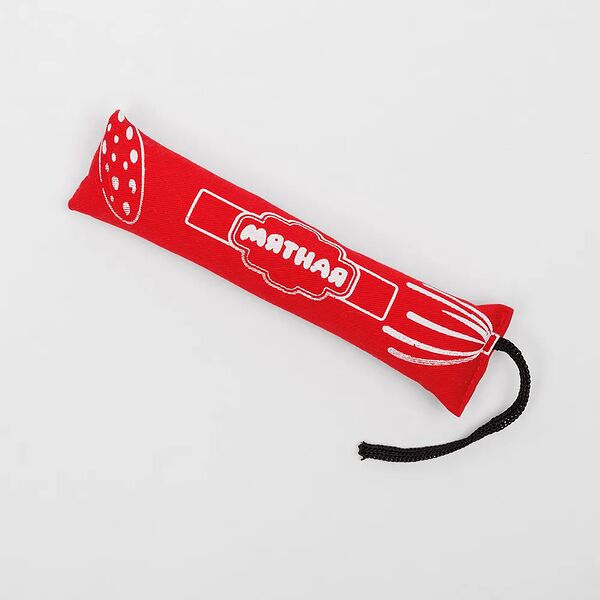 Игрушка с кошачьей мятой и шуршащим элементом для кошек Колбаса мятная, 18 см