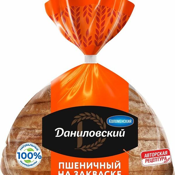 Хлеб Коломенский Даниловский пшеничный на закваске нарезка 250 г