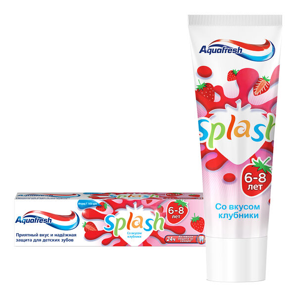 Зубная паста детская Aquafresh Splash со вкусом клубники 50 мл