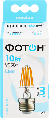 Лампа светодиодная ФОТОН LED FL A60 10W E27 4000K