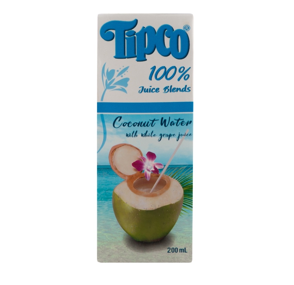 

Вода кокосовая TIPCO с добавлением сока из белого винограда 0.2л Tetra Pak Таиланд