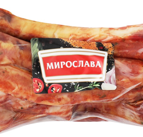 Ребра Мирослава свиные сырокопченые категории Г весовые