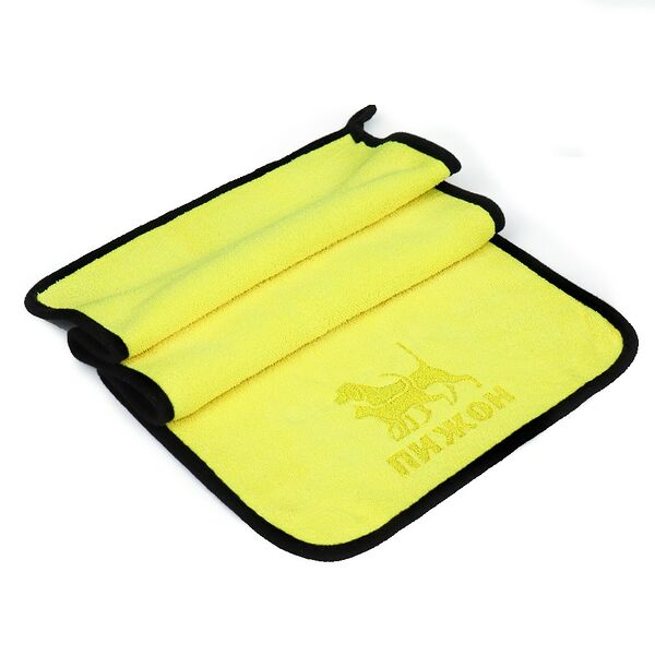 Полотенце для животных ПИЖОН супервпитывающее, среднее, жёлтое 400г/м², 30х60см